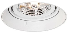 Sada 6 moderných zapustených bodových svetiel biela GU10 AR70 okrúhla bezrámová - Oneon