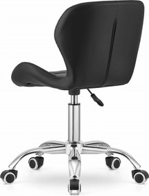 AKCIA Čierne kancelárske kreslo AVOLA z eko kože II. akosť