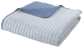 Modrý prešívaný pléd 220x230 cm Stripe – Catherine Lansfield