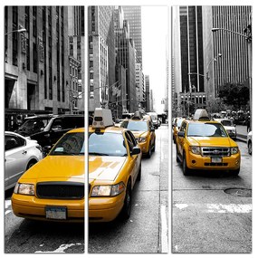 Obraz na plátne - Taxi z New Yorku - štvorec 3927B (105x105 cm)
