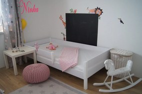 Detská posteľ so zábranou Mix - biela Rozmer: 200x90