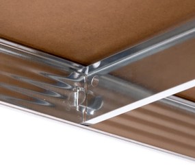 Kovový regál BestBerg BBMS-20 / 70 x 150 x 30 cm / 5 políc / strieborná/hnedá