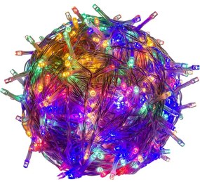 VOLTRONIC Vianočná reťaz 10 m, 100 LED, farebná, na batérie
