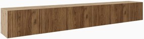 Frézovaný TV stolík NOE 300 cm - dub artisan/dub catania