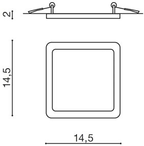 Azzardo AZ2836 - LED Kúpeľňové podhľadové svietidlo SLIM 1xLED/12W/230V IP44