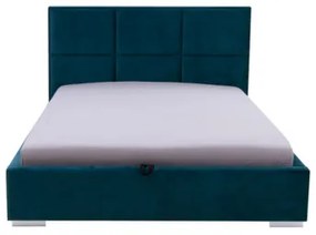 Čalúnená velúrová posteľ FABRIZZIO MAXI P 160 x 200 s roštom a úložným priestorom