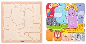 Woody Puzzle na doske Zvieratká