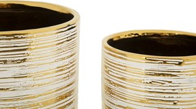 Sada 2 ks obalů na květináč Melody zlato-bílá