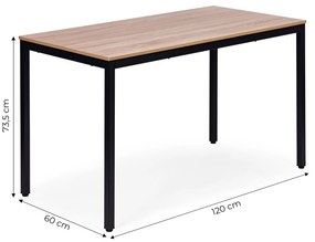 Jedálenský kuchynský stôl pre 4-5 osôb počítačový stôl 120x60 cm ModernHome