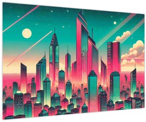 Obraz – Veľkomesto v pop-art štýle (90x60 cm)