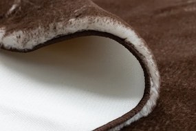 Koberec LAPIN Shaggy slonia kosť/čokoláda protišmykový