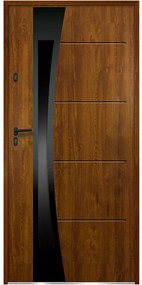 Dvere vchodové Asteria P55 90P zlatý dub