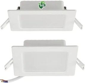 Zapustená LED stropná lampa 6W 660lm 4000K biela