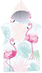 Plážové pončo FLAMINGO rodinná sada 2 ks, farebná