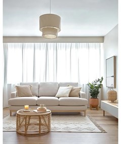 Ratanový okrúhly konferenčný stolík v prírodnej farbe ø 66 cm Kohana – Kave Home