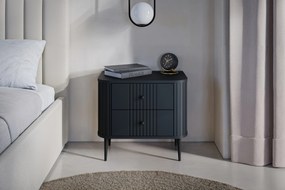 Nočné stolíky Vespera 56 cm - 2 ks - čierna / čierne nožičky