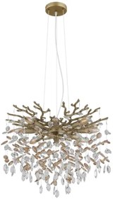 Globo 64138H1G - Závesný luster QUEENA na lanku 8xE14/40W/230V zlatý