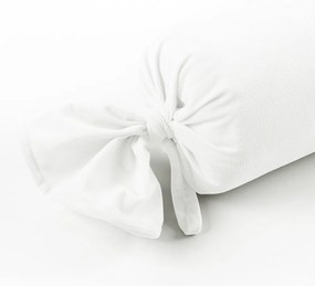 Biante Zamatový vankúš valec bonbon Velvet Brick SVB-201 Snehovo biely 15x40 cm