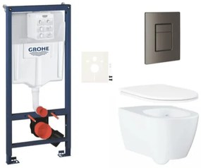 Závesný wc set do ľahkých stien / predstenová montáž GROHE Essence SIKOGRSESSCAL0, 1 ks