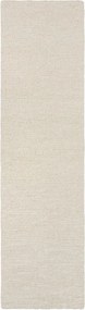 Slonovinový ručne tkaný vlnený behúň 80x230 cm Harris Boucle – Flair Rugs