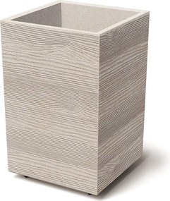 Květináč MADERAN SQUARE HIGH ECO WOOD 38,5 cm bílý