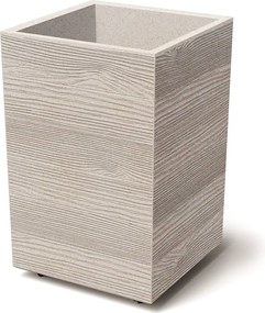 Květináč MADERAN SQUARE HIGH ECO WOOD 38,5 cm bílý