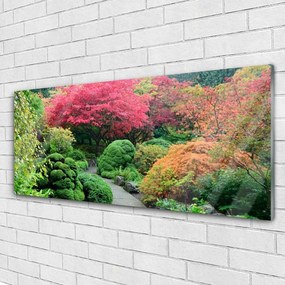 Obraz na akrylátovom skle Záhrada kvetina strom príroda 125x50 cm