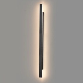 Exteriérové nástenné LED svietidlo Wow, 1x LED 20w, 3CCT, čierna, (120 cm)