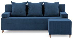 Rozkladacia pohovka s podnožkou FIREZE - poso Namornícka modrá