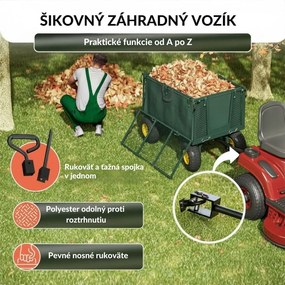 Transportný vozík HECTOR, max. 550kg, 110x75x52cm, zelený Gardebruk