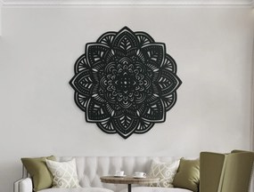drevko Drevená mandala Šťastie Rozmer obrazu: 115 x 115 cm, Farba dekorácie: Čierna