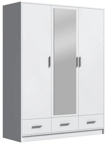 Šatní skriňa so zrkadlom SANNA 150x215 cm biela