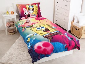 Jerry Fabrics Bavlnené obliečky 140x200 + 70x90 cm - Sponge Bob