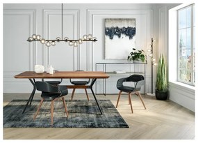 Costa Walnut stolička s lakťovou opierkou čierna/ hnedá