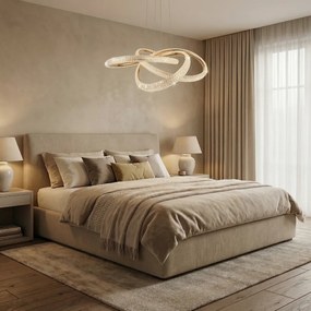Toolight Toolight, LED závesné svietidlo 60cm, 100W, 4000K, 5000lm, G153-CP, zlatá lesklá, OSW-07826