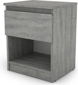 Skrinka /nočný stolík Carlos 401S, šedý beton