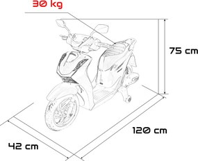 Ramiz Vozidlo Motorový skúter HONDA SH125I Biela