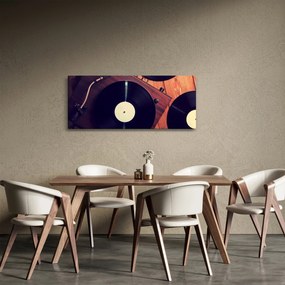 Obraz gramofónových dosiek (120x50 cm)