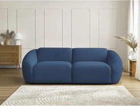 Tmavomodrá menčestrová pohovka 250 cm Tina – Bobochic Paris