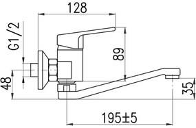 Kuchynská batéria RAV Slezák Vltava VTE401.0/26 chróm