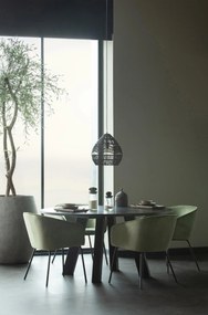Jedálenský stôl rhonda ø 150 cm čierny MUZZA