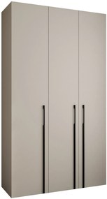 Šatníková skriňa 140 cm Carmela 40-3 (kašmír + čierna). Akcia -21%. Vlastná spoľahlivá doprava až k Vám domov. 1126607