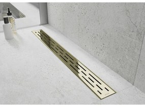 Mexen M01 vzor, mriežka na sprchový žľab 60 cm zlatá, 1520060