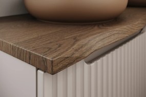 Comad Kúpeľňová skrinka pod doskové umývadlo set Nova Cashmere 140 kašmír/dub cassela