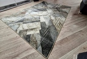 HU Sivo-béžový moderný koberec Villa 856 Rozmer: 60x100 cm