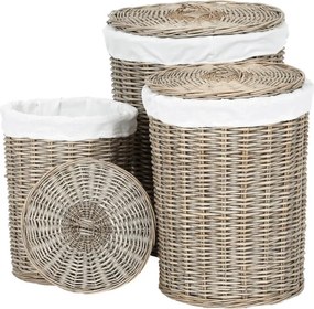 Set troch košov na prádlo sivý PRN2023 GREY (3 ks)
