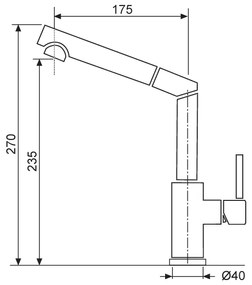 Sinks Mix 350 P chróm lesklý AVMI350PCL