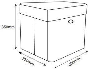 Taburet s úložným priestorom Spiderman - modrý