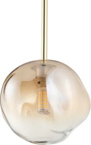 BRILAGI - Závesný luster VULCANO na lanku 1xG9/8W/230V pr. 15 cm zlatá/dýmová béžová