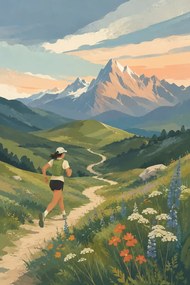 Dlhý trail - Metalický obraz 60x40cm